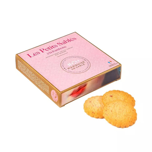 Biscuits sablés aux pépites de framboise - étui carton 100g
