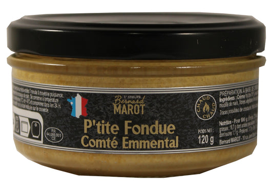 Ptite Fondue COMTE EMMENTAL au vin blanc - Atelier Bernard Marot