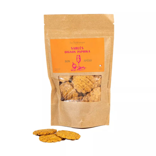 Biscuits sablés salés apéritif oignon paprika