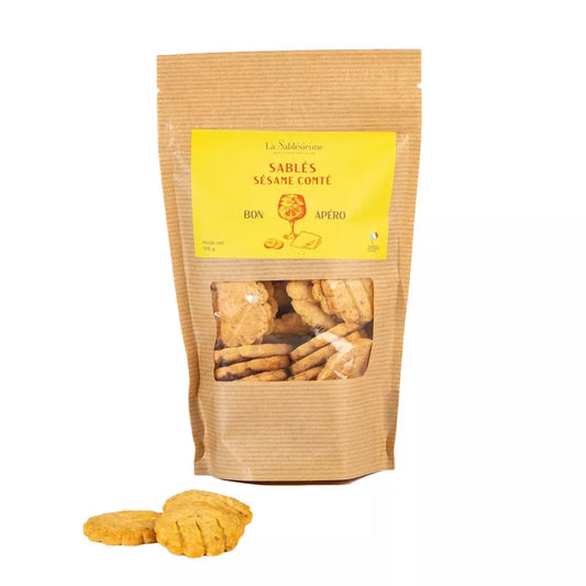 Biscuits sablés salés apéritif sésame comté AOP - doypack 105g