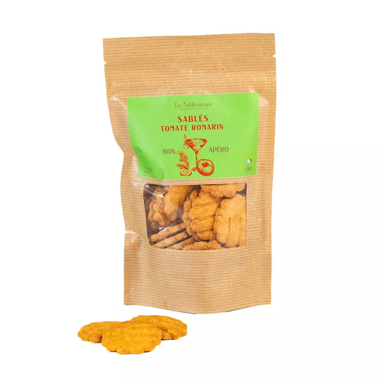 Biscuits sablés salés apéritif tomate romarin - doypack 105g