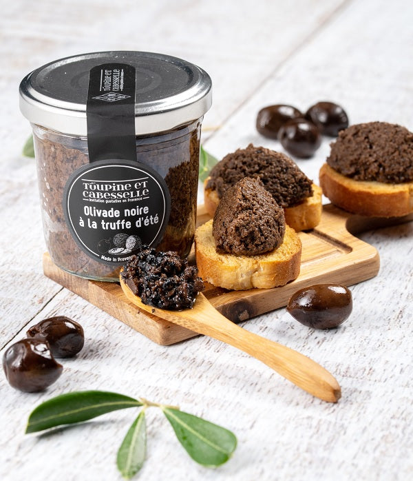 Black olive tapenade with summer truffle