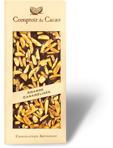 Amande caramélisée noir 90g - Comptoir du Cacao