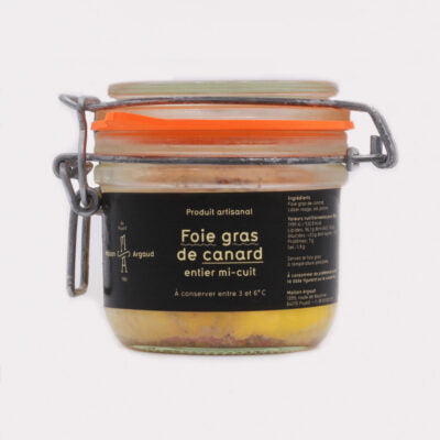 Foie gras entier mi-cuit label rouge 180g - Maison Argaud