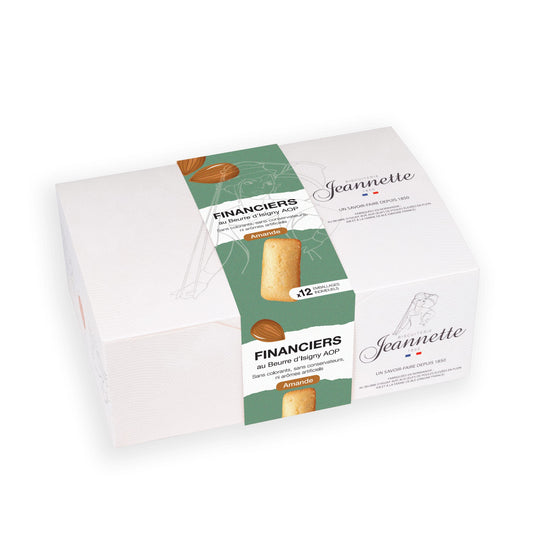 Amande - Boîte de 12 Financiers - Biscuiterie Jeannette