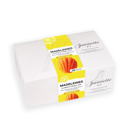 Citron - Boîte de 10 Madeleines - Biscuiterie Jeannette