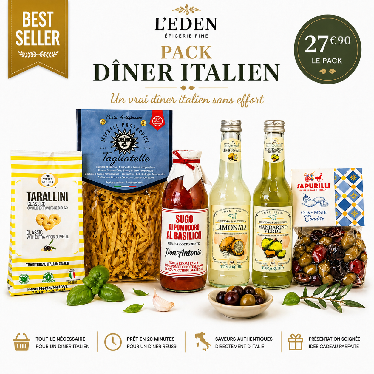 Pack Dîner Italien – Le repas italien prêt en quelques minutes